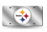 Pittsburgh Steelers Silver Laser License Plate