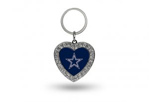 Dallas Cowboys Bling Rhinestone Heart Keychain