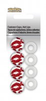 Hot Lips Chrome Plastic Fastener Caps