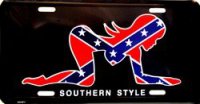 Southern Style Sexy Confederate Flag License Plate