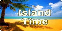 Island Time Photo License Plate