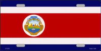 Costa Rica Flag Metal License Plate