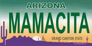 Arizona MAMACITA Photo License Plate