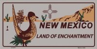 New Mexico Land of Enchantment Grey License Plate