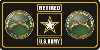 U.S. Army Retired Military Police Photo License Plate