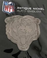 Chicago Bears Antique Nickel Auto Emblem