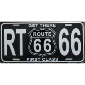 Get There 1st Class Route 66 License Plate