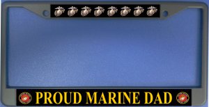 Proud Marine Dad Photo License Plate Frame