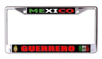 Mexico Guerrero Chrome License Plate Frame