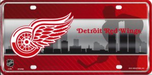 Detroit Red Wings Metal License Plate