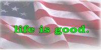 Life Is Good American Flag Photo License Plate