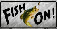 Fish On Metal License Plate