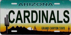 Arizona Cardinals Grand Canyon State License Plate