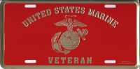 U.S. Marine Veteran License Plate