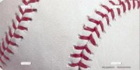 Baseball Airbrush License Plate