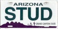 Arizona Stud License Plate