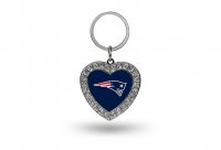 New England Patriots Bling Rhinestone Heart Keychain