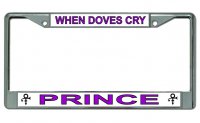 Prince "When Doves Cry" Chrome License Plate Frame