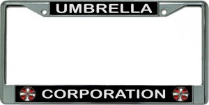 Umbrella Corporation Chrome License Plate Frame