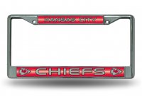 Kansas City Chiefs Glitter Chrome License Plate Frame