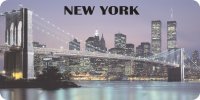 New York Skyline Photo License Plate