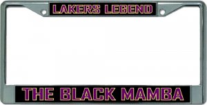 Kobe Lakers Legend The Black Mamba Chrome License Plate Frame