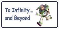 Buzz Lightyear Infinity And Beyond Photo License Plate