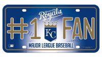 Kansas City Royals #1 Fan Metal License Plate