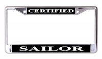Certified Sailor Chrome License Plate Frame