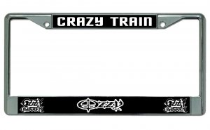 Ozzy Osbourne Crazy Train Chrome License Plate Frame