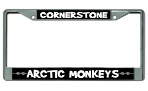 Arctic Monkeys "Cornerstone" Chrome License Plate Frame