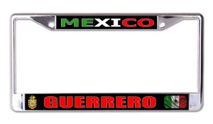 Mexico Guerrero Chrome License Plate Frame