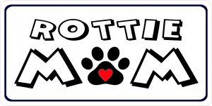 Rottie Mom Photo License Plate