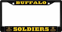 U.S. Cavalry Buffalo Soldiers Black License Plate Frame