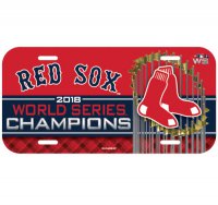 Boston Red Sox World Series Champs 2018 Plastic License Plate