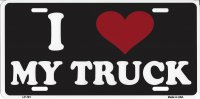 I Love My Truck License Plate