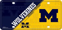 Michigan Wolverines Metal License Plate