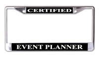 Certified Event Planner Chrome License Plate Frame