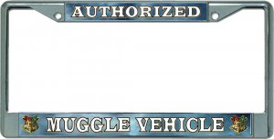 Authorized Muggle Vehicle #2 Chrome License Plate Frame