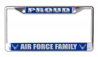 U.S. Air Force Family Chrome License Plate Frame