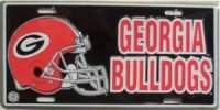 Georgia Bulldogs Helmet License Plate