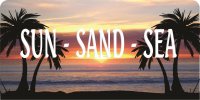 Sun Sand Sea Photo License Plate