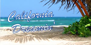 California Dreamin' Beach Scene Photo License Plate