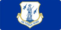 Air National Guard Blue Photo License Plate