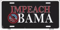 Impeach Obama Metal License Plate