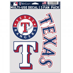 Texas Rangers 3 Fan Pack Decals