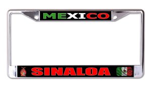 Mexico Sinaloa Chrome License Plate Frame