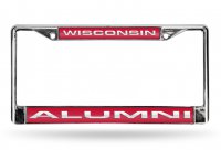 Wisconsin Alumni Laser Chrome License Plate Frame