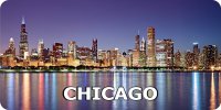 Chicago Skyline #2 Photo License Plate