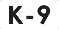 K-9 Unit On White Photo License Plate